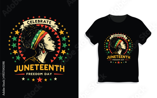 Creative Juneteenth National Independence Day T-Shirt Design Bundle.