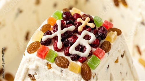 Festive Fruitcake with Cinnamon Stars for the Holiday Season