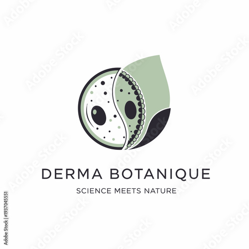 Derma Botanique Science Meets Nature Logo Design.
