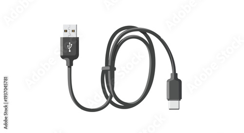 USB-C to USB-A Cable for Charging and Data Transfer
