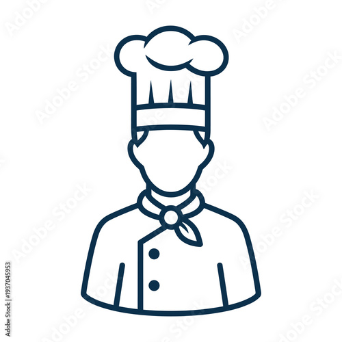 Chef in uniform and hat prepared for cooking in professional kitchen