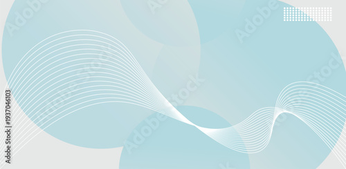 Blue Abstract Wave Background With Smooth Dynamic Line Flow