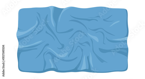 Abstract Blue Fabric Texture with Wrinkles and Folds