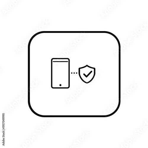 Two-Factor Authentication Icon – 2FA Security Verification Line Icon