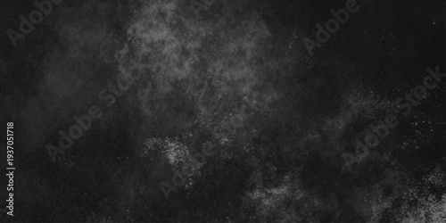 Abstract black gray wall textured background. Empty gray rusty stone or metal surface texture. Dark smoke texture. Black and white grunge wall. Light fog backgrounds. Cloud sky night. Slate surface.