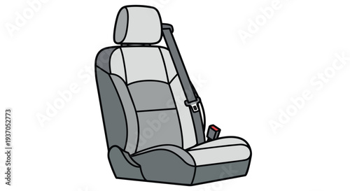 Car Seat with Seatbelt - Safety and Comfort in Automotive Interior