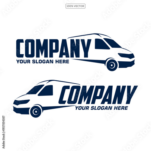 logistic  logo company emblem delivery express design illustration