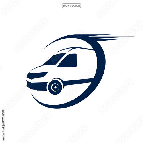 logistic icon logo company emblem delivery express design illustration