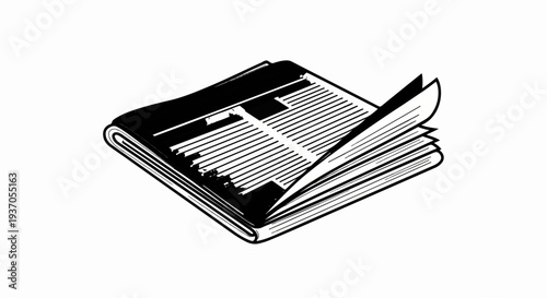 Open book with pages fanned out, text visible