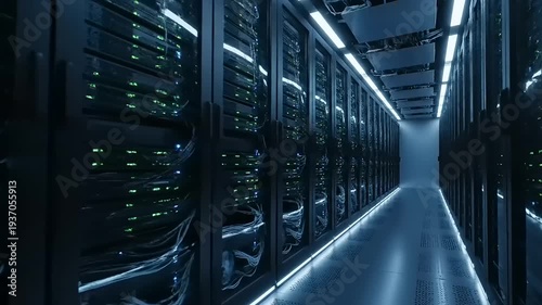 Data Center Server Room Corridor Interior 4.