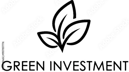 Logo of three green leaves above the text "GREEN INVESTMENT