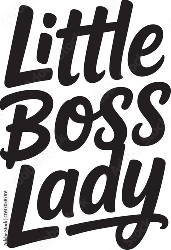 Little boss lady strong text for baby girl clothes and nursery decor cute handwritten script