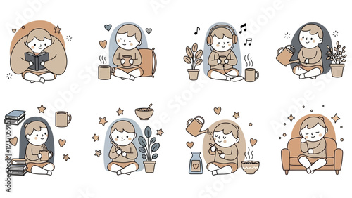 Cozy Person Reading Book Under Blanket With Coffee Cup.