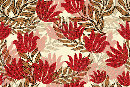 floral pattern in vector, suitable for fabric, clothing, covers, motifs, wallpaper, etc.