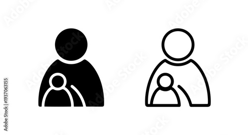 Adult and Child Icons: Simplified Figures for Relationships