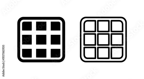 Grid Layout Icon, Dashboard and Application Interface Design
