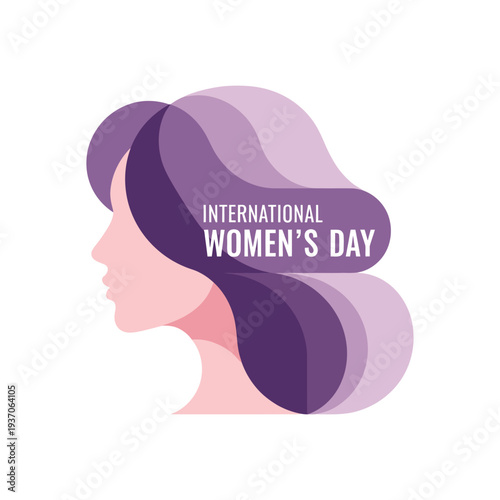 Celebrating International Women's Day with a stylized profile illustration symbolizing empowerment and equality for women worldwide