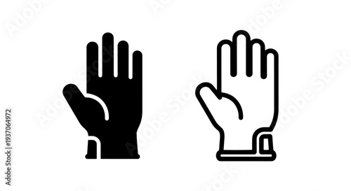 Protective Glove Hand Icon for Safety and Hygiene