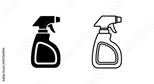 Spray Bottle Icon for Cleaning and Disinfection