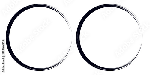 Black stroke brush isolated on white background.