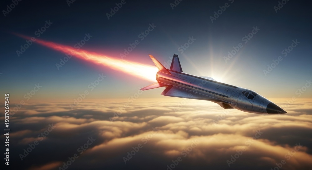 Fototapeta premium missile balistic in the sky