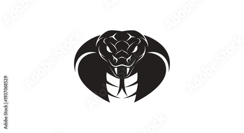 Black cobra snake head silhouette