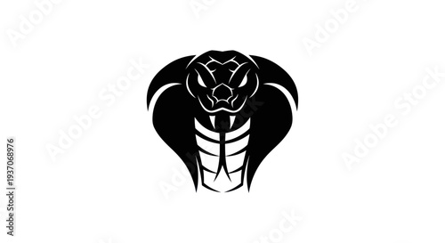 Black cobra snake silhouette logo