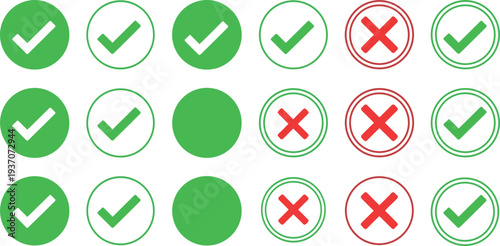 vector illustration of a set of easter eggs