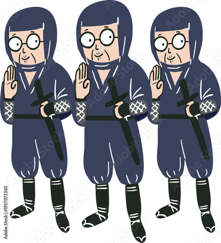 分身の術で分身をつくる忍者1