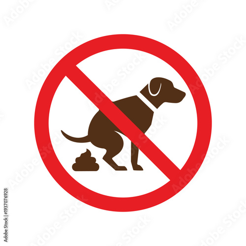 No dog fouling sign with a red circle.