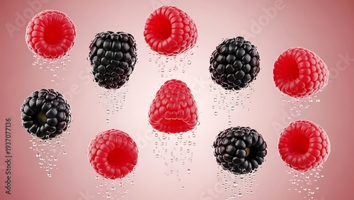 Wallpaper Mural Multiple orange mandarin segments splashing water on a bright yellow background, vivid and energetic. Torontodigital.ca