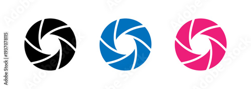 Set of camera aperture icons