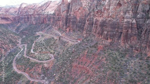 Zion national park in winter time