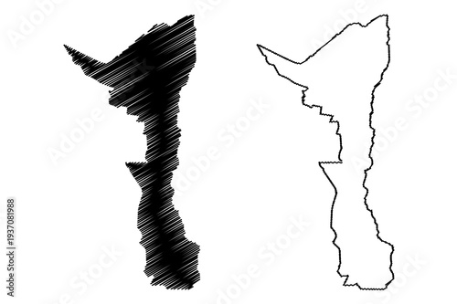 Elgeyo-Marakwet County (Republic of Kenya, Rift Valley Province) map vector illustration, scribble sketch Elgeyo Marakwet map