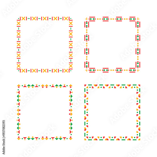 Black History Month Ethnic Frame Element Motif