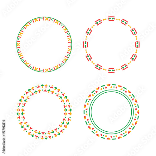 Black History Month Ethnic Frame Element Motif