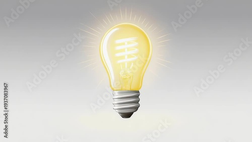 Glowing Light Bulb Idea Innovation Concept.