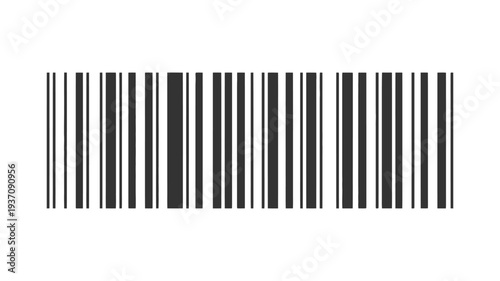 Barcode bar code icon, universal scan label symbol for retail packaging, product identification