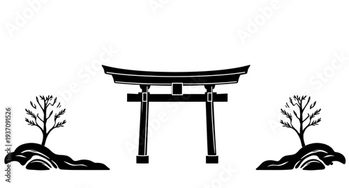 torii, gate, silhouette, japan, shrine, shinto, temple, entrance, sacred, symbol, asian, culture, tradition, religion, spiritual, monument, architecture, structure, landmark, heritage, historic, ancie