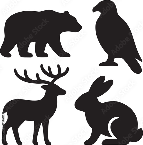 silhouettes of deer
silhouette of deer