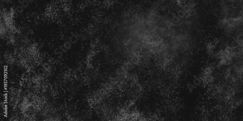 Abstract black gray wall textured background. Empty gray rusty stone or metal surface texture. Dark smoke texture. Black and white grunge wall. Light fog backgrounds. Cloud sky night. Slate surface.