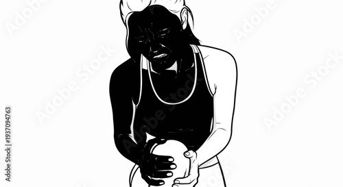 Woman clutches knee in pain, grimacing in discomfort