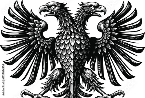 Eagle, Heraldry, Emblem, Vector, Imperial, Crest, Vintage, Ancient, Ornament, Symbol, Majestic, Royal, Griffin, Phoenix, Graphics