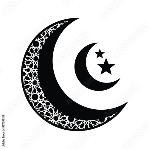 Moon Stars Islamic Pattern Symbol Commercial