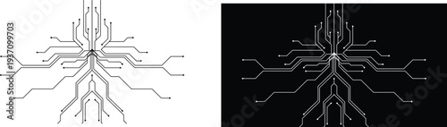 Basketball Hoop with Net and Backboard Silhouette, Sports Equipment Icon for Game and Training, Cad Drawing Flat Vector Illustration, Rim