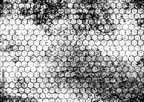 Large vector hexagonal paper texture with a transparent background