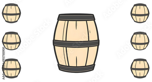 barrel, wooden, wood, cask, keg, vat, container, storage, rustic, vintage, old, antique, brewery, wine, whiskey, rum, oak, timber, plank, ring, metal, band, round, cylinder, hollow, container, storage