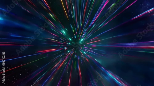 Colorful light streaks animation