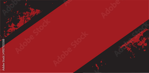 Red Black Grunge Texture Background With Rough Abstract Paint