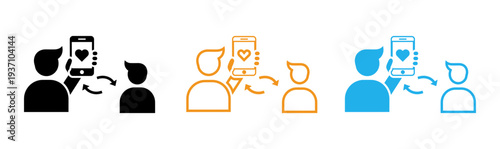 Social media sharing and communication icons